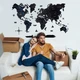 Деревянная карта мира из дерева 100х60 см с названиями стран столиц с реками от Enjoy The Wood - изображение 4