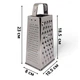 Терка четырехсторонняя кухонная A-Plus GR1205 Grater 9" Пирамида из нержавеющей стали - изображение 5