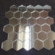 Мозаика зеркальная DecorStoneHub Zs-hex-Z серебристая 304х303 мм соты для зонирования пространства (004176) - изображение 6