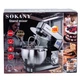 Миксер Sokany SC-623E 2000 Вт, 10 л, планетарный тестомес на 6 режимов - изображение 4