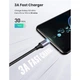 Дата кабель USB-C to USB-C 3.0m 60W US255 90-degree Angle Black Ugreen (80714) - изображение 3