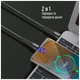 Дата кабель USB-C to USB-C 1.0m PD Fast Charging 65W 3А grey ColorWay (CW-CBPDCC040-GR) - изображение 4