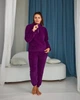 Пижама (кофта + штаны) женская теплая Bonita махра Велсофт однотонная 52 Фиолетовый (108Ф52) - изображение 1