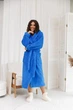 Халат женский домашний махровый однотонный с капюшоном Bonita 50 Голубой (101ГЛ50) - изображение 3