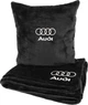 Подушка и плед в авто EVAtech из махры M для Audi черные (MBLMPSMBV095) - изображение 1