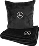 Подушка и плед в авто EVAtech из махры M для Mercedes-Benz черные (MBLMPSMBV016) - изображение 1