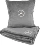 Подушка и плед в авто EVAtech из махры S для Mercedes-Benz серые (MBLMPSSGV016) - изображение 1