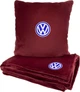 Подушка та плед в авто EVAtech із махри S для Volkswagen червоні (MBLMPSSRV033) - зображення 1