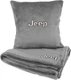 Подушка та плед в авто EVAtech із махри M для Jeep сірі (MBLMPSMGV014) - зображення 1