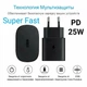 Швидка зарядка 25W для Samsung Galaxy Super Fast Charging PD type-C EP-TA800, зарядний пристрій Black - зображення 3