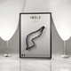 Металлическая Рамка 30x21см с 3D Трассой IMOLA Circuit (Autodromo Enzo e Dino Ferrari) / Imola, Emilia-Romagna, Italy / Имола (Автодром Энцо и Дино Феррари) в Масштабе 1:40 000 Black Matte / Рамка-Подставка 2в1 на Стену или Полку - изображение 1