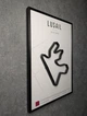 Металлическая Рамка 30x21см с 3D Трассой LUSAIL Circuit (Lusail International Circuit) / Lusail, AI Daayen, Qatar / Лусаил (Международный автодром Лусаил) в Масштабе 1:40 000 Black Matte / Рамка-Подставка 2в1 на Стену или Полку - изображение 6