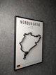 Металева Рамка 30x21см з 3D Трасою Nürburgring Circuit / Nürburg, Germany / Нюрбургрінг в Масштабі 1:40 000 Black Matte / Рамка-Підставка 2в1 на Стіну або Полку - зображення 6
