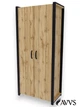 Шафа Mebliromax LOFT 900х2000х500мм 2Д полиці Тахо Чорний - зображення 2