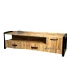 Тумба LOFT TV 1800х500х450 мм Mebliromax Тахо Черный - изображение 2