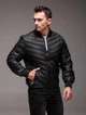 Куртка бомбер утепленная R.A. Black под кожу 3XL черная - изображение 4