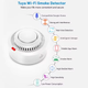 Датчик дыма WiFi Tuya Smart Life датчик пожарной сигнализации с сиреной 85 дБ детектор дыма - изображение 3
