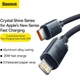 Кабель Baseus Crystal Shine USB-C to Lightning 2m 20W, Black (CAJY000301) 4945654 - изображение 2