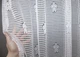 Тюль сетка высотой 1,5м., коллекции "Juli". Цвет белый с зеленым. Код 1150т 4492427 - изображение 2