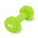 Гантель вінілова PowerPlay 4125 Achilles 3 кг. Зелена (1шт.) 4911538 - изображение 2