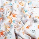 Ткань фланель хлопок, 180 см, 155 гр/м2, детский принт 10-0673 ORANGE, мягкая ткань для постельного белья - изображение 3