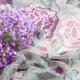 Тканина сітка Глорія, 130 см, 155 гр/м2, тканина для вечірньої сукні, мереживна тканина, сіра декоративна - зображення 4