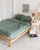 Постельное белье полуторное Dushka Home Вареный хлопок 21039 160х215 см холодный зеленый 4996721 - изображение 1