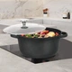 Кастрюля с крышкой Maestro MR-4027-24 24 см 4.6 л черная 4939981 - зображення 1