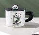Керамическая чашка заварочная белая с черным Panda 390 мл (14930) - изображение 1