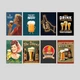 Набір вінтажних пивних постерів для пабу / 8 шт / пивний плакат / beer vintage poster 8 - изображение 1