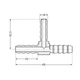 Thermo Alliance Тройник 14х14х14 (желт.) под шланг SD41714 - изображение 2