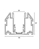 Магнітний шинопровід для натяжного стелі 70157 LVM Recessed Track 2M (70157) - зображення 2