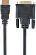 Кабель передачі відео Cablexpert CC-HDMI-DVI-6 1.8m - изображение 3