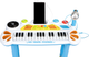 Keyboard organki EcoToys pianinko z mikrofonem mp3 niebieskie (5903769970155) - obraz 3