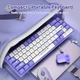 Клавиатура проводная Ajazz Ak680 Purple USB Механическая, Красные переключатели HOT SWAP - изображение 5