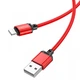 Зарядний кабель Borofone BX87 Sharp Lightning 2.4A 1m Red - изображение 1