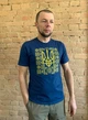 Чоловіча футболка вишиванка Ноко "Великий Тризуб" синя з жовтим орнаментом 3XL - зображення 1