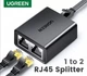 Разветвитель витой пары сплиттер UGREEN CM210 RJ45 1 шт Черный - изображение 1