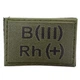 Нашивка група крові ЗСУ темна олива B(III) Rh(+) 30*45 - зображення 1