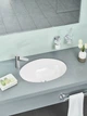 Умывальник врезной GROHE Bau Ceramic под столешницу 560x420x210мм овальный белый 39423000 - изображение 5