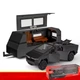 Масштабна модель автомобіля Tesla Cybertruck Pickup із трейлером та квадроциклом. Металева машинка. Чорний - зображення 1