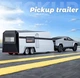 Масштабна модель автомобіля Tesla Cybertruck Pickup із трейлером та квадроциклом. Металева машинка. - зображення 8