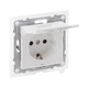 Розетка Legrand SUNO 2К+З IP44 16А 250В с крышкой, автоматические клеммы Белая (721123) - изображение 1