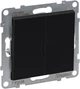 Выключатель двухклавишный Legrand Suno 10А автоматические клеммы Черный (721405) - изображение 1