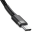 Кабель Baseus Cafule PD2.0 60W flash charging USB Type-C-Type-C (20V 3A) 1M Grey+Black (CATKLF-GG1) - зображення 5