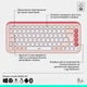 Комплект бездротовий (клавіатура, миша) Logitech Pop Icon Combo Rose (920-013142) Рожевий - изображение 7