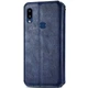 Кожаный чехол книжка GATMEN PREMIUM Cubic (PU) для Samsung Galaxy A10s Blue - изображение 2