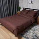 Комплект постельного белья Moon&Star Двуспальный 175х210 наволочки 2х50х70 Satin Stripe Warm Espresso (MS-820008721) - изображение 1