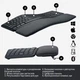 Клавіатура бездротова Logitech Ergo K860 Bluetooth/Wireless UA Black (920-010108) - изображение 9
