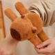 Детская мягкая игрушка - браслет капибара Capybara плюшевое украшение на руку для детей, 20х14х10 см, коричневый "P" (99307558) - изображение 4